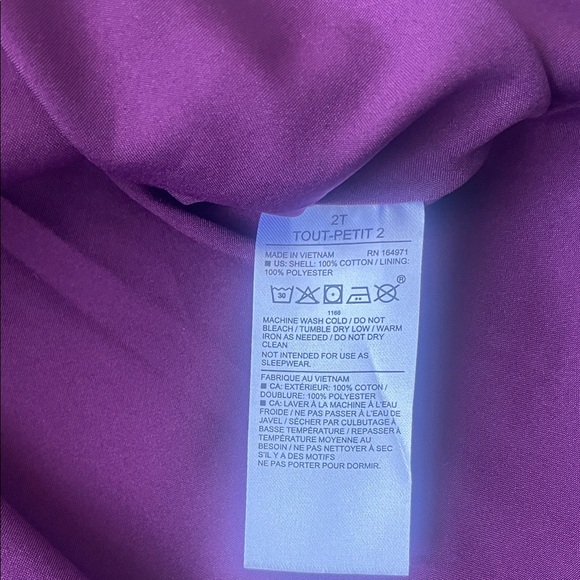 Purple Kids Dress - Picture 6 of 9